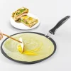 Antihaftbeschichtete schwarze Pfannkuchenpfanne aus Eisen – langlebiges rundes Kochgeschirr