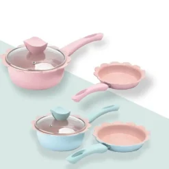 Antihaftbeschichteter Babynahrungstopf – 16 cm großer Kochtopf aus Maifan-Stein