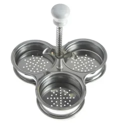 Antihaftbeschichteter Eierkocher aus Edelstahl. Müheloses Pochieren von Eiern