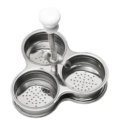 Antihaftbeschichteter Eierkocher aus Edelstahl. Müheloses Pochieren von Eiern