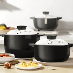 Antihaft-Bratpfanne im Panda-Design – Kochgeschirr im japanischen Stil