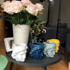 Antike griechische Kopftasse - Keramik Kaffeetasse