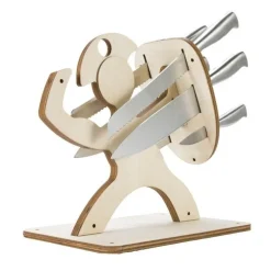 Antiker Krieger-Messerhalter – einzigartiges dekoratives Küchenaccessoire