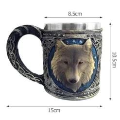 Antiker Totenkopf Edelstahlbecher - Gothic Trinkgeschirr