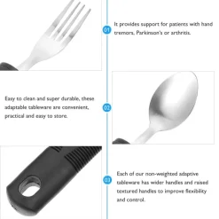 Anti-Shake-Geschirrset für Senioren – Easy Grip Dining Essentials