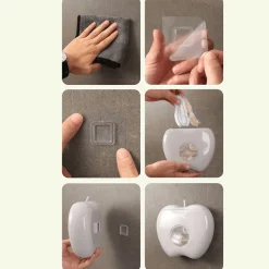 Apfelförmiger, wandmontierter Frischhaltefolienspender