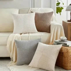 Arlo Kissenbezug – gemütlicher, gerippter, dekorativer Kissenbezug