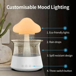 Aromatherapie-Diffusorlampe – Entspannendes Wolkenregenlicht