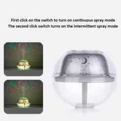 Aromatherapy Diffuser with Colorful Sky Lamp - Humidifier Night Light