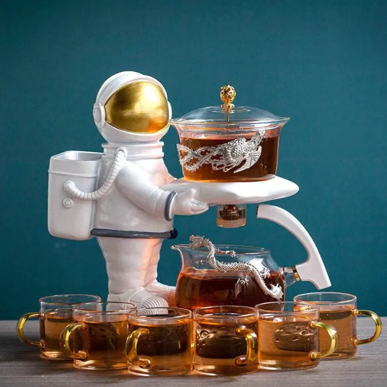 Astronaut Aroma Automatische Teekanne – Teekanne mit Sieb für Weltraumliebhaber