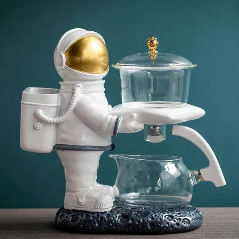 Astronaut Aroma Automatische Teekanne – Teekanne mit Sieb für Weltraumliebhaber