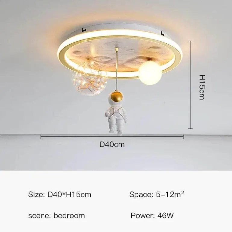 Astronaut LED Deckenleuchte - Mondlicht