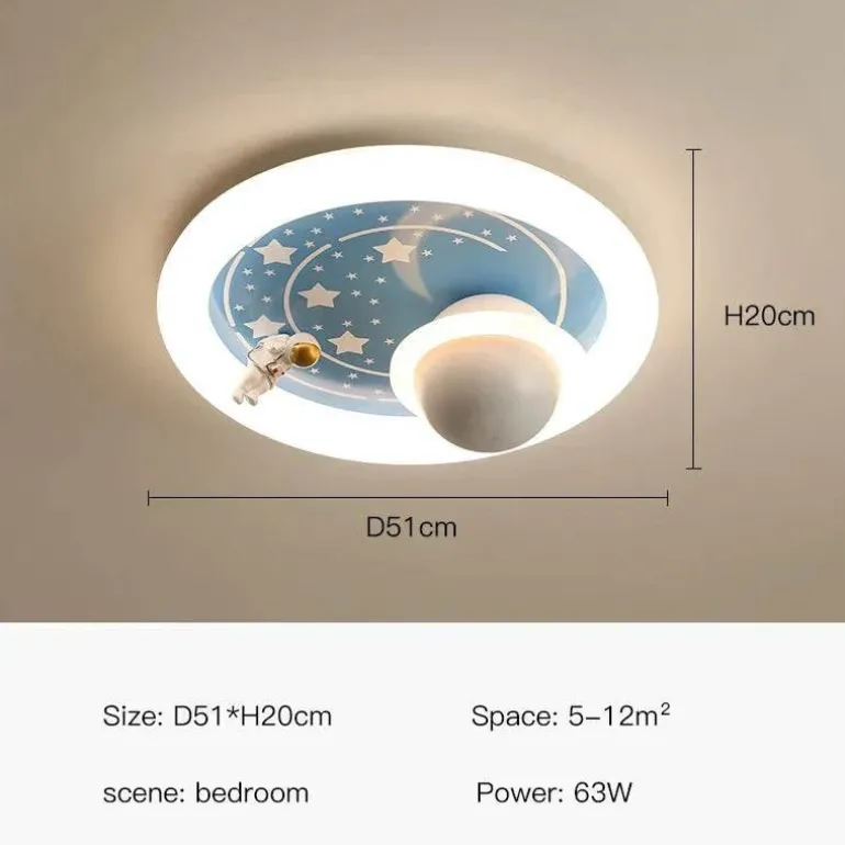 Astronaut LED Deckenleuchte - Mondlicht