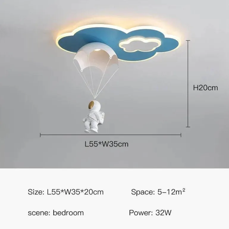 Astronaut LED Deckenleuchte - Mondlicht
