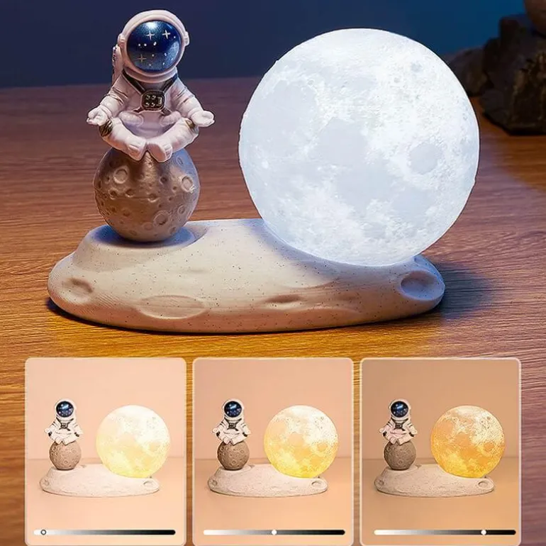 Astronaut Mond Nachtlicht - Weltraum Dekor Lampe