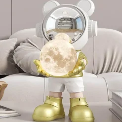 Astronauten-Mond-Tischlampe – Nachtlicht mit Weltraummotiv
