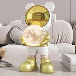 Astronauten-Mond-Tischlampe – Nachtlicht mit Weltraummotiv