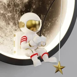 Astronauten-Mond-Wandleuchte – Weltraum-Dekor