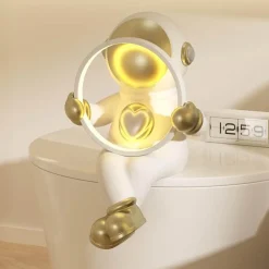 Astronauten-Silhouette-Lampe – Einzigartiges Tischlicht-Dekor aus Kunstharz