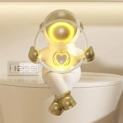 Astronauten-Silhouette-Lampe – Einzigartiges Tischlicht-Dekor aus Kunstharz