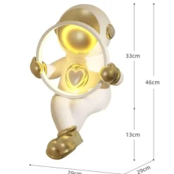 Astronauten-Silhouette-Lampe – Einzigartiges Tischlicht-Dekor aus Kunstharz