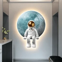 Astronauten-Wandkunstlampe – Verträumtes Weltraumdekorlicht