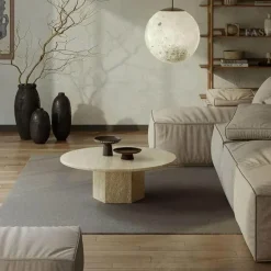 Audrey Travertin Couchtisch - Elegantes Design