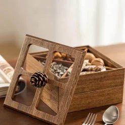 Aufbewahrungsbox aus Walnussholz – Eleganter Organizer aus Holz