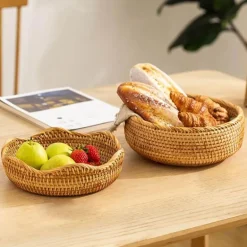 Aufbewahrungskorb aus Rattan – Gewebter Home Organizer