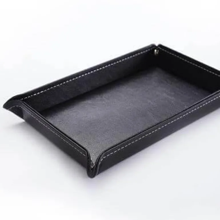 Aufbewahrungsschalen aus Leder – Mehrzweck-Organizerbehälter im japanischen Stil