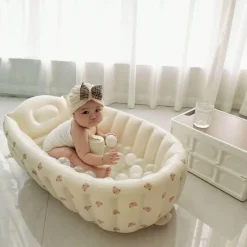 Aufblasbare Mini-Badewanne – Little Swimmer Babybadewanne für Kinder