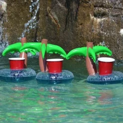 Aufblasbarer Getränkehalter für den Pool mit Kirschmotiv – Sommer-Schwimmzubehör