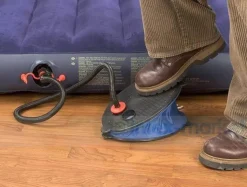 Aufblasbarer Loungesessel – Beflocktes Lazy Sofa mit Fußpumpe