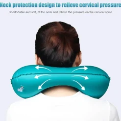Aufblasbares Nackenkissen – leicht aufzupumpendes Reisestützkissen