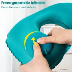 Aufblasbares Nackenkissen – leicht aufzupumpendes Reisestützkissen