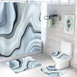 Aurora Duschvorhang-Set – Elegantes Badezimmerdekor