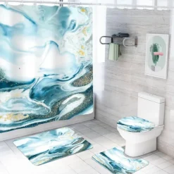 Aurora Duschvorhang-Set – Elegantes Badezimmerdekor