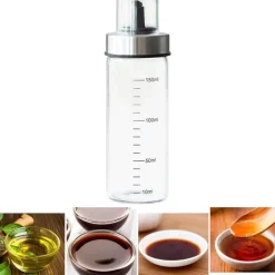 Auslaufsichere Gewürzflaschen aus Glas – Küchenaufbewahrungsset 150 ml 300 ml 450 ml