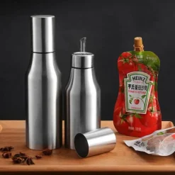Auslaufsichere Ölflasche aus Edelstahl – Gewürzspender für die Küche