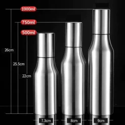 Auslaufsichere Ölflasche aus Edelstahl – Gewürzspender für die Küche