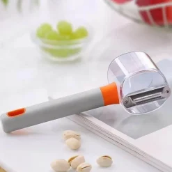 Auslaufsicherer Gemüse- und Obstschäler – Einfache Aufbewahrungslösung für die Zubereitung