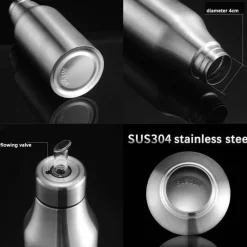 Auslaufsicherer Öltopf aus Edelstahl zur Gewürz- und Saftaufbewahrung in der Küche