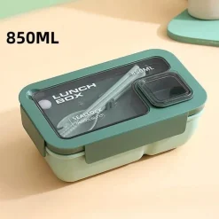 Auslaufsicheres Bento-Box-Set – Mikrowellengeeigneter Lebensmittelbehälter mit Geschirr