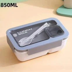 Auslaufsicheres Bento-Box-Set – Mikrowellengeeigneter Lebensmittelbehälter mit Geschirr