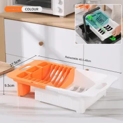 Ausziehbarer Geschirrständer – platzsparender Küchen-Organizer