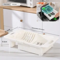 Ausziehbarer Geschirrständer – platzsparender Küchen-Organizer