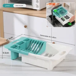 Ausziehbarer Geschirrständer – platzsparender Küchen-Organizer