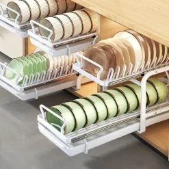 Ausziehbarer Geschirrständer – Aufbewahrungsorganizer für die Küche