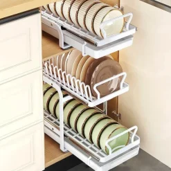 Ausziehbarer Geschirrständer – Aufbewahrungsorganizer für die Küche
