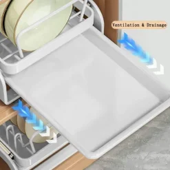 Ausziehbarer Geschirrständer – Aufbewahrungsorganizer für die Küche